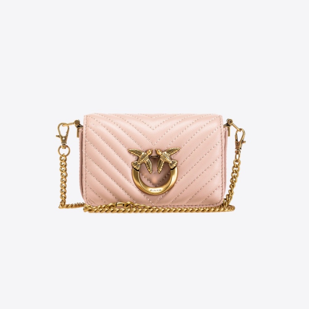 PINKO MICRO LOVE BAG CLICK CHEVRON